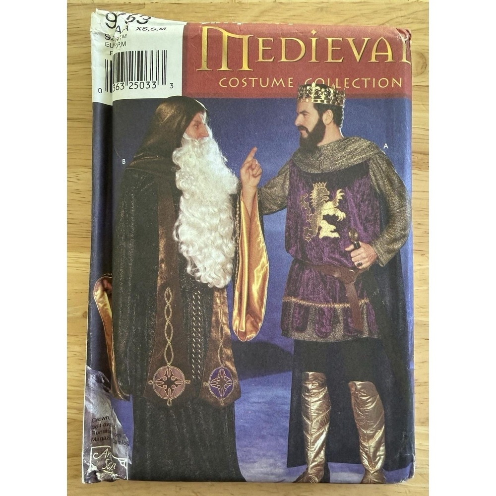 Simplicity Andrea‎ Schewe Design 9753 Renaissance Medieval Costume Pattern XS-M